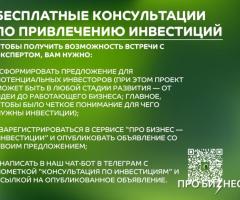Бесплатные консультации по привлечению инвестиций - 2